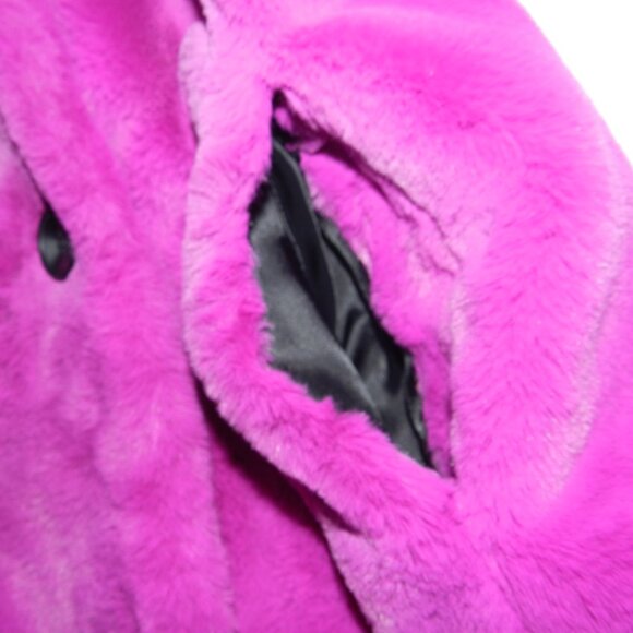 Betsey Johnson Fuchsia Women's Faux Fur Jacket 🆕SHIPS FAST⌚📦🏃💨🚚 - Picture 7 of 16
